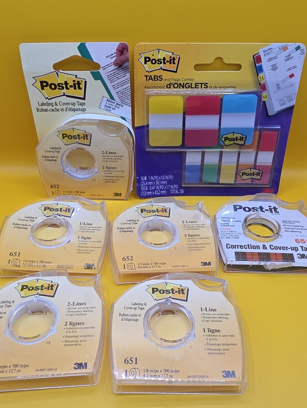 Post-It Brand Tabs & Flags, Labeling & Cover Up Tape - new & used